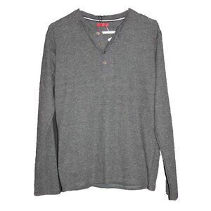 Bizzo Men's Size Small S Charcoal Gray Thermal Long Sleeve Shirt NEW